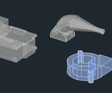 3D модель Корпус для вентилятора с диффузорами