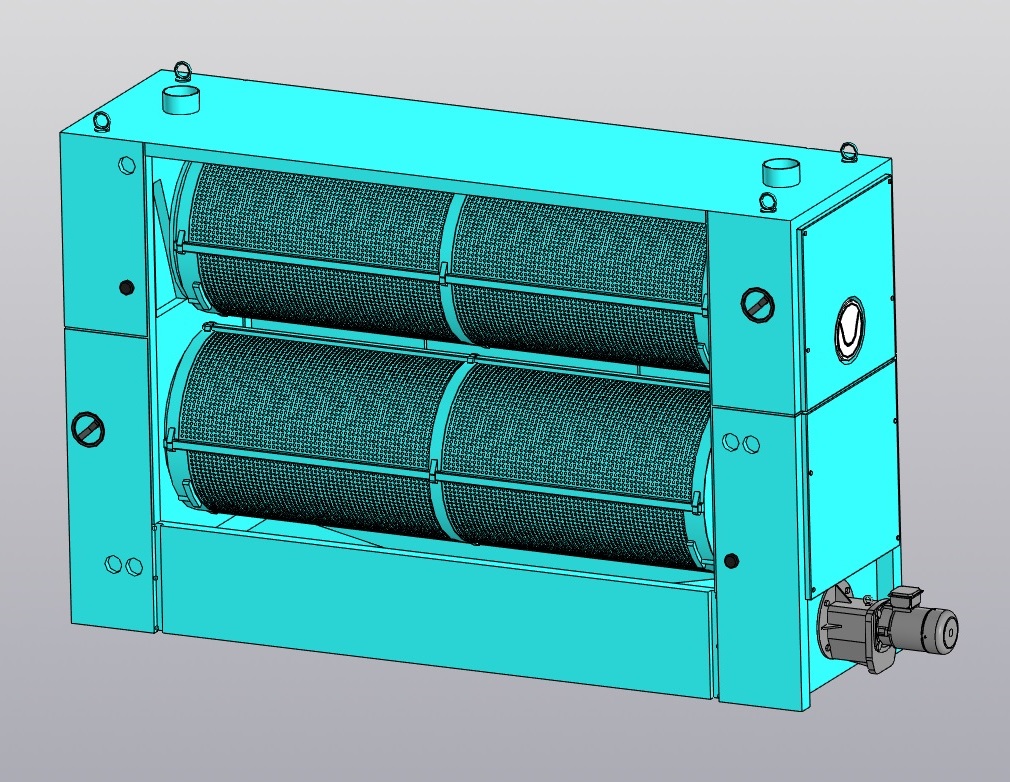3D модель Габаритная 3д модель триер ячеистый Petkus K 236 A
