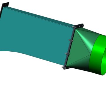3D модель Воздуховод, переход с прямоугольника 150х350 на круг Ф250