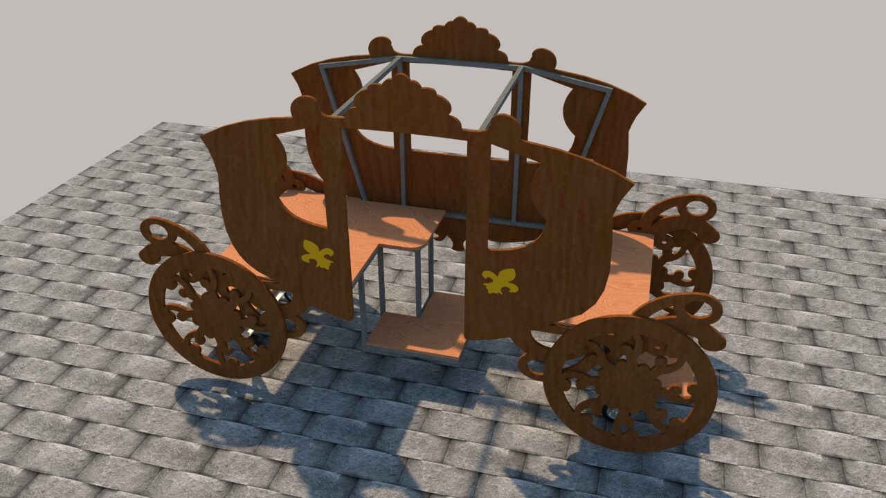 3D модель Карета для золушки