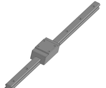 3D модель Рельсовые направляющие HGH15 400мм