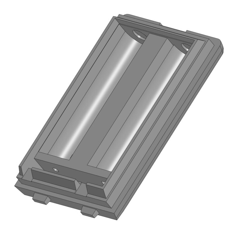 Чертеж корпус для аккумуляторов 18650 для авиационной рации VXA-220