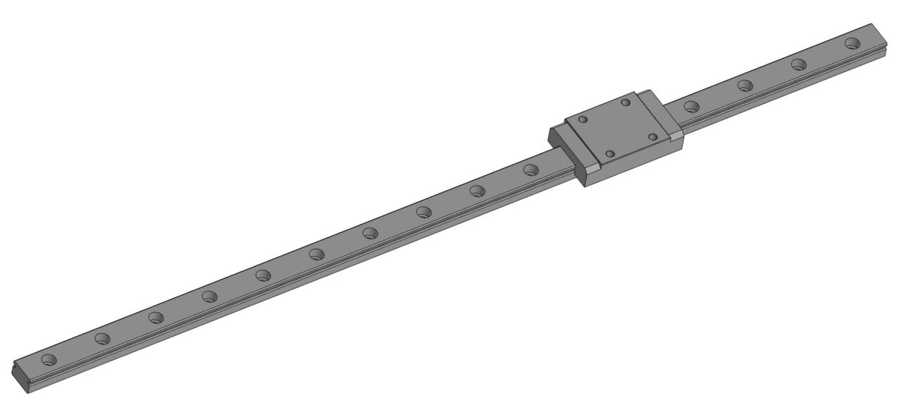3D модель Рельсовая направляющая MGN12 400мм