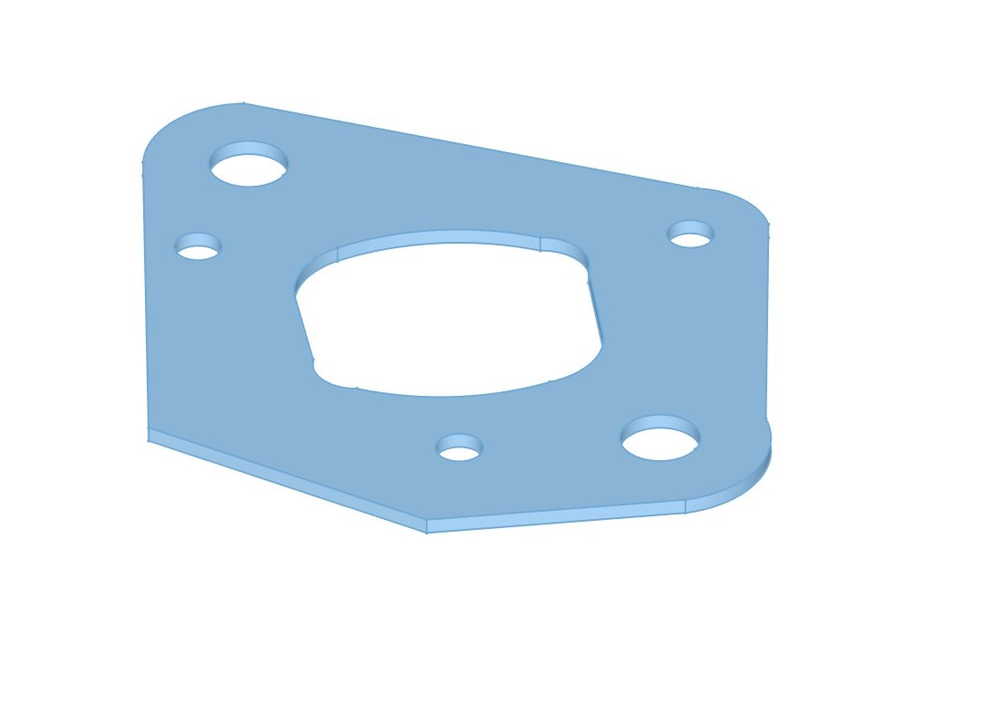 3D модель Две прокладка для бензопилы Partner 350 351 370 371 420 McCulloch MacCat 335 435 440,