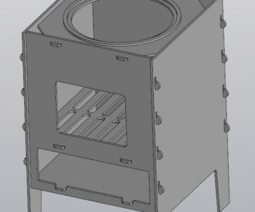 3D модель Модель печи под казан  390х360х600мм