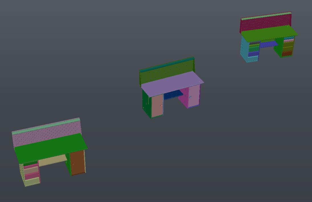 3D модель Верстак с тумбами (3 исполнения)