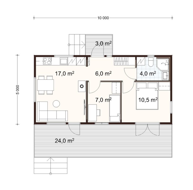 3D модель Каркасный дом HONKA PINK HOUSE