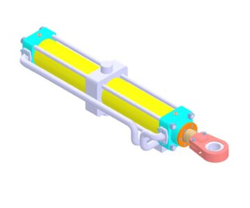 3D модель Гидравлический цилиндр (ход поршня: 715 мм)