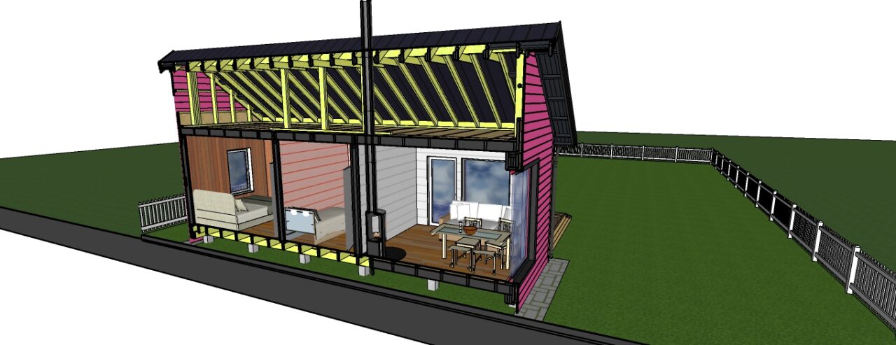 3D модель Каркасный дом HONKA PINK HOUSE