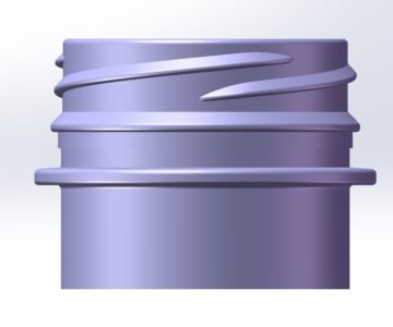 3D модель Горлышко от бутылки (трехзаходная резьба)