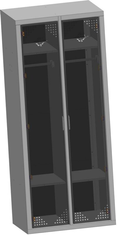 3D модель Шкаф в раздевалку 1801,5х753х500 мм