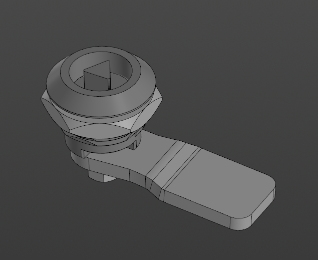 3D модель Замок MS1002-5 с ригелем