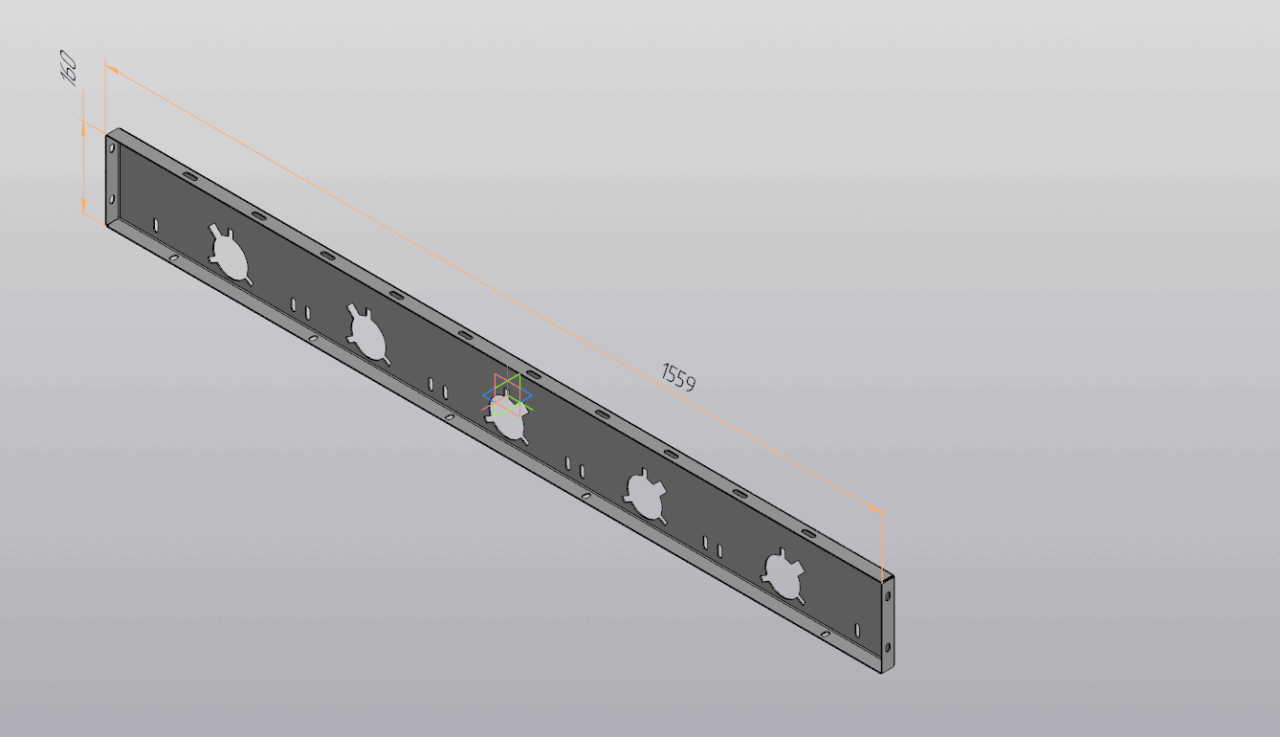 3D модель Супорт 1345014c3 комбайн case 2388