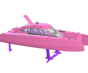 3D модель Лодка сопровождения парусной яхты