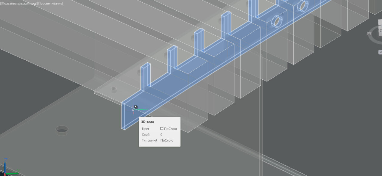 3D модель Скамья радиус