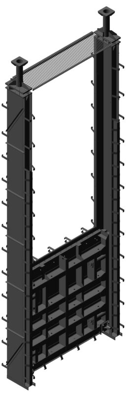 3D модель Затвор плоский глубинный колесный 3х3х9 м