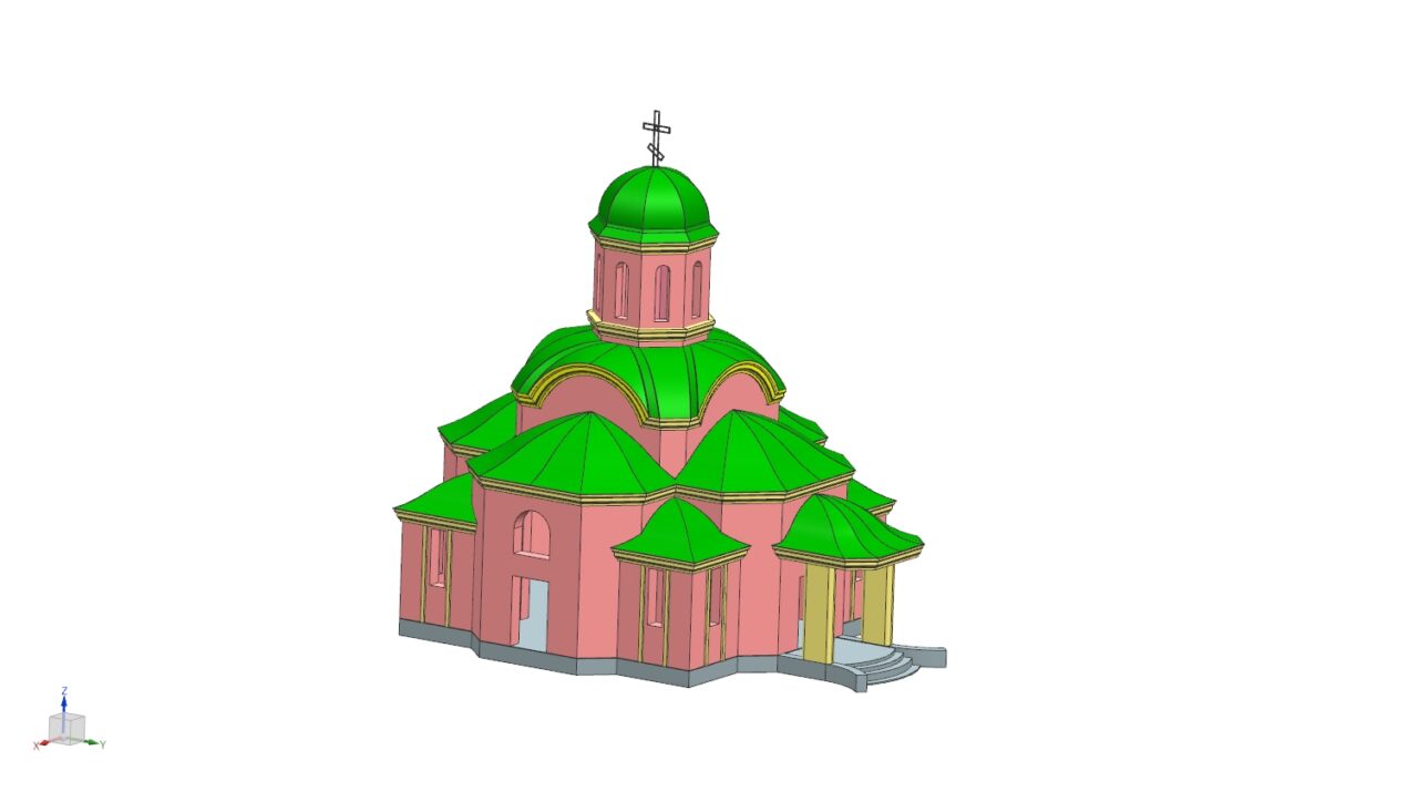 3D модель Храм православный