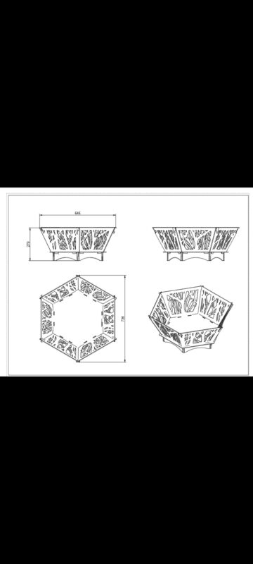 Чертеж Костровище из 4 мм