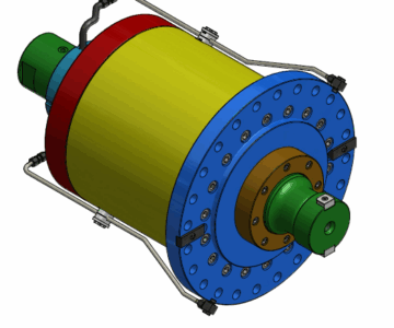 3D модель Гидравлический цилиндр GW / Mandrel System No. 4(Cylinder Layout)