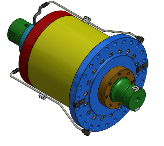 3D модель Гидравлический цилиндр GW / Mandrel System No. 4(Cylinder Layout)
