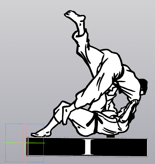 3D модель Стенд борцы JUDO