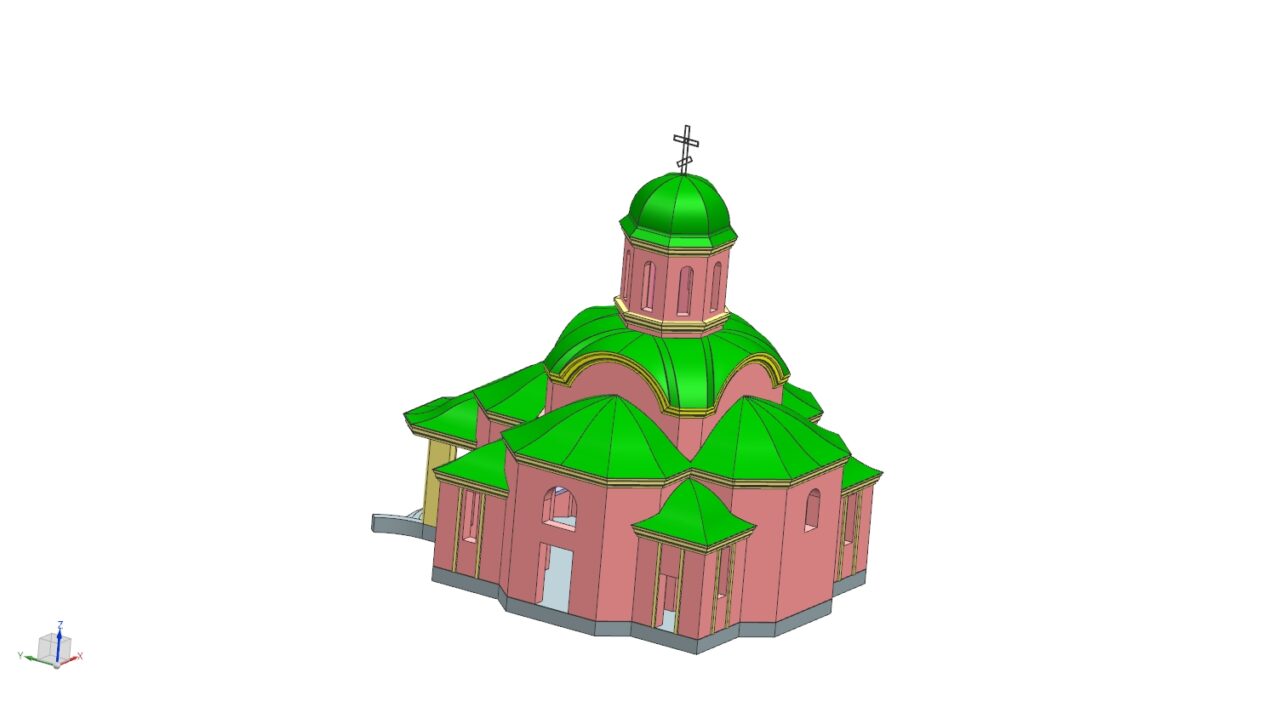 3D модель Храм православный