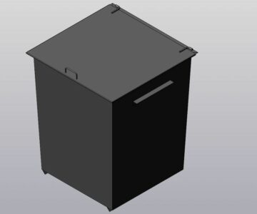 3D модель Контейнер для мусора (ТБО) 931х928х1180мм.