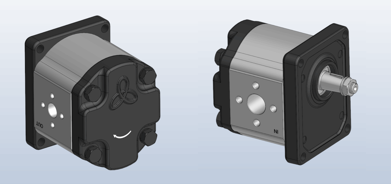 3D модель Гидронасос шестеренный AP30.220.CAB02SN