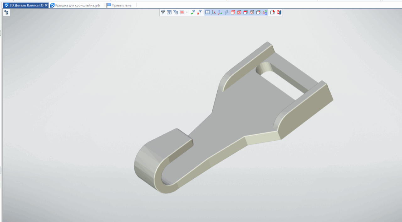 3D модель Крюк на ремень