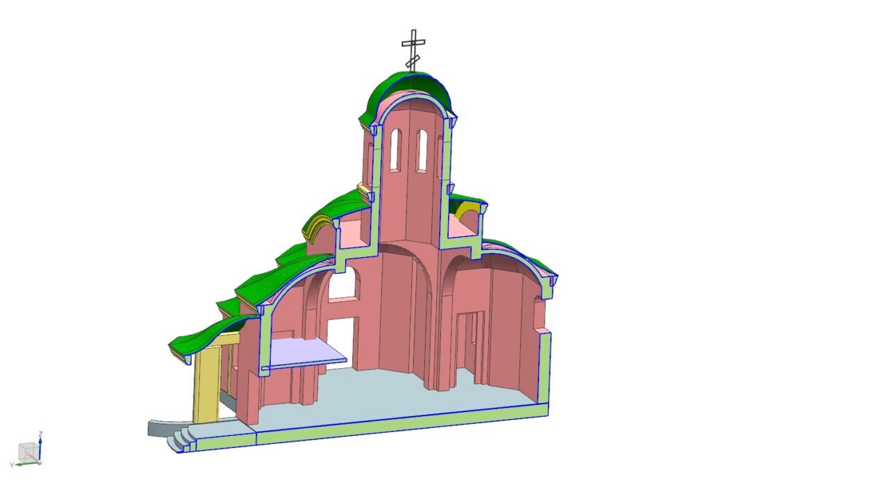 3D модель Храм православный