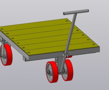 3D модель Тележка цеховая (складская) грузоподъемностью 1 тонна