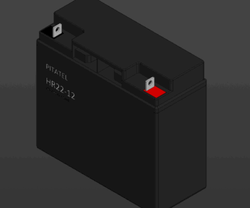3D модель Аккумулятор Pitatel HR22-12 12V 22Ah
