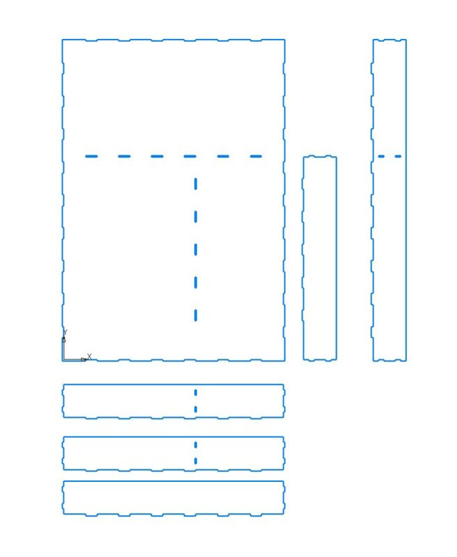 Чертеж Ящик для резцов 293x203x31,5