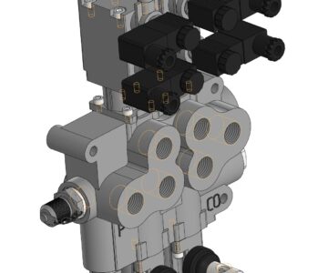 3D модель Гидрораспределитель MBA 5_2S электропневматический