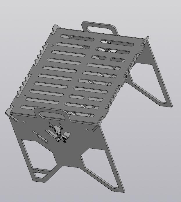 3D модель Мангал-гриль 402х336х325 мм