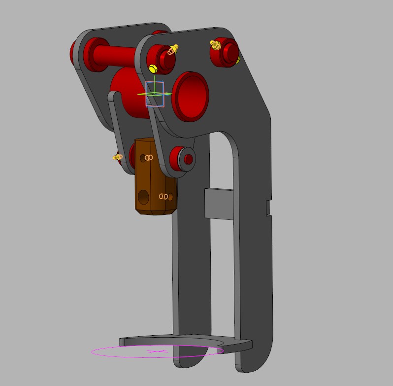 Чертеж Модель адаптера гидровращателя для экскаватора KATO 40 ns