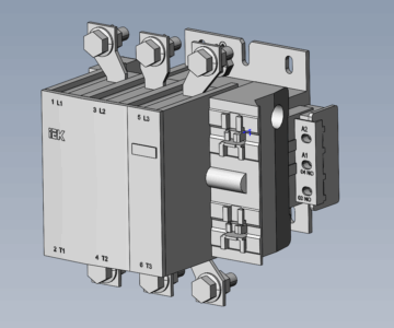 3D модель Контактор КТИ-5225 225А 400В_АС3 IEK