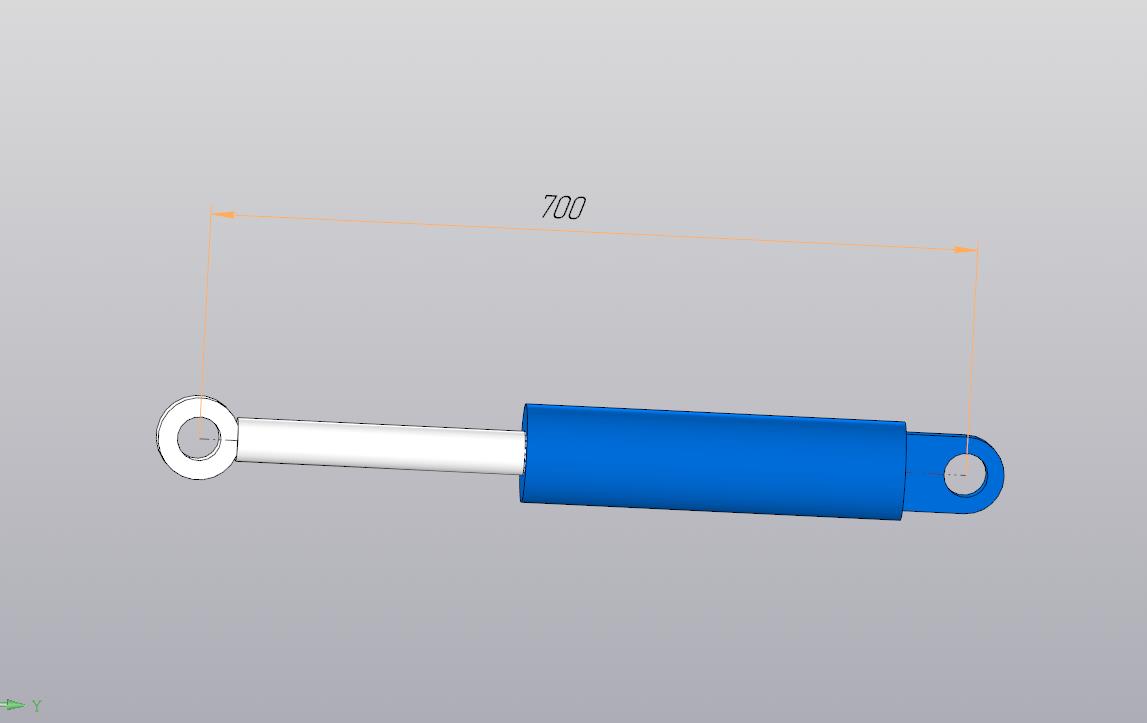 3D модель Гидроцилиндр ГЦ80.40.200.500.0040