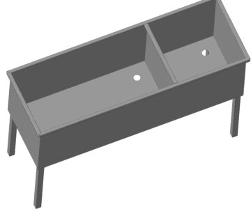 3D модель Мойка 1550х544х1056