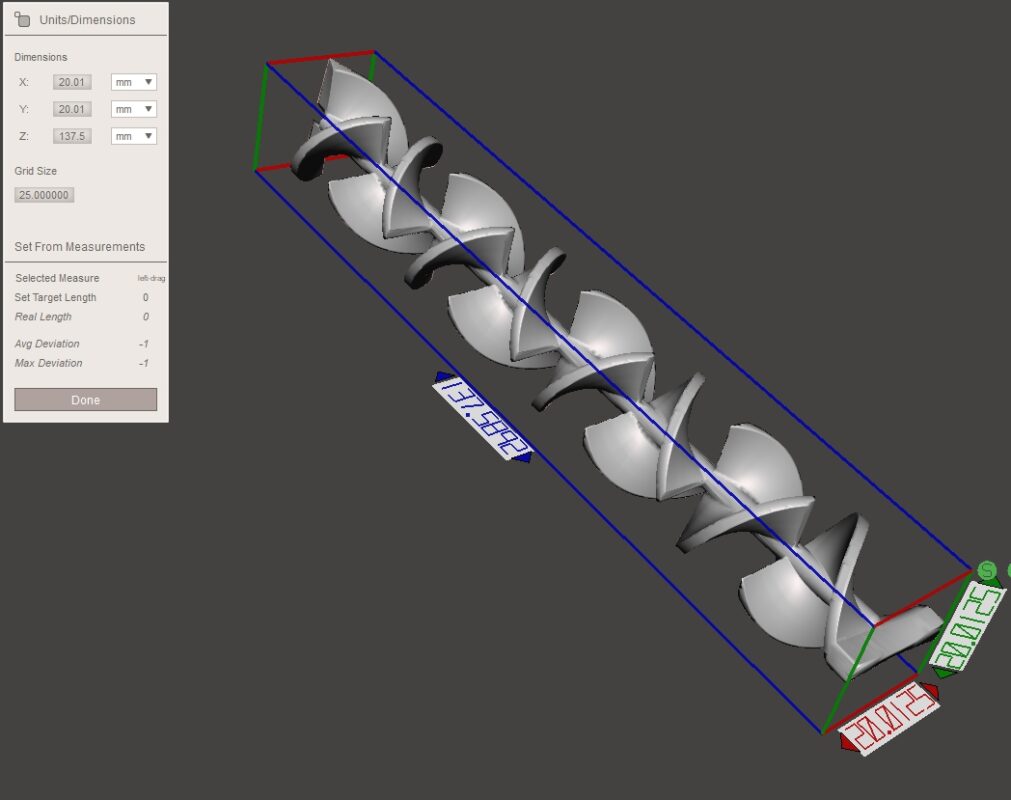 3D модель Вставка миксирующая (смешивающая) для двухкомпанентных смол, клеев и т.д.