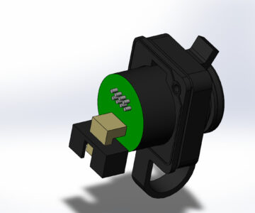 3D модель Ethernet RJ-45 to DCкорпусной разъём IP67