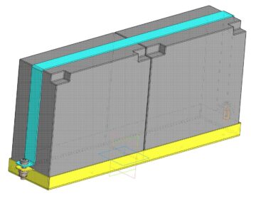 3D модель Крепеж для 2-ух АКБ 12х18 в шкафу