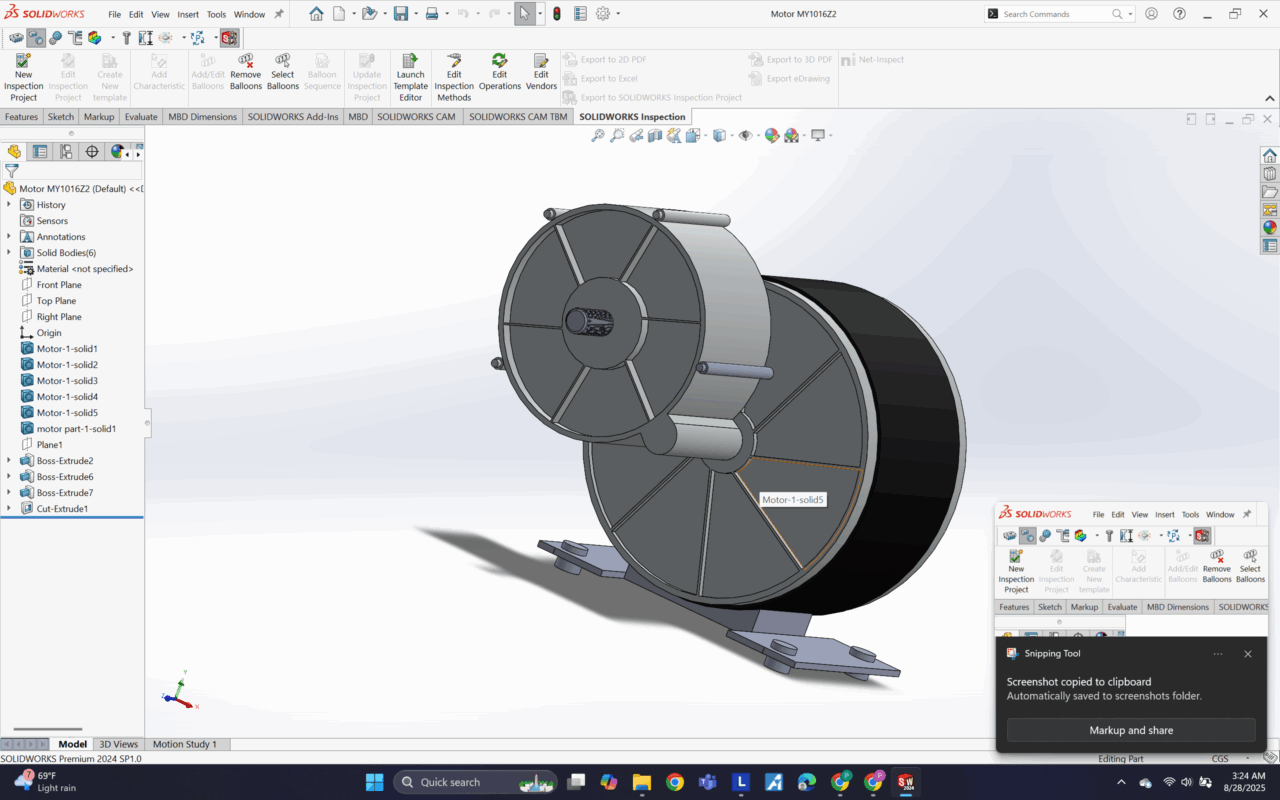 3D модель Двигатель MY1016Z2