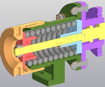 3D модель МЧ00.78.00.00 Амортизатор 3D модель Компас
