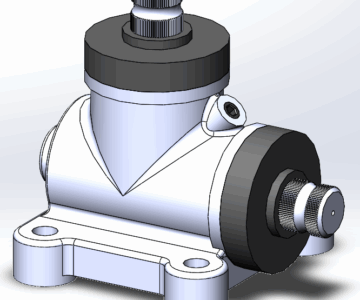 3D модель Угловой редуктор рулевой FST 34KDA-04050