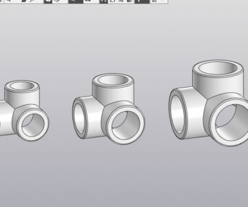 3D модель Тройники двухплоскостные PPR