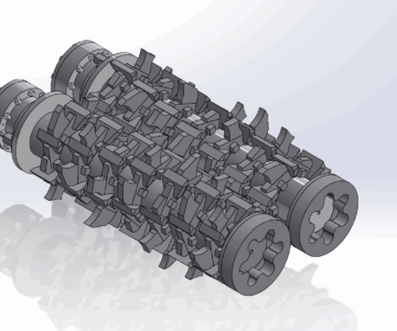 3D модель Валы для измельчителя, двухвальный шредер Hammel VB750D