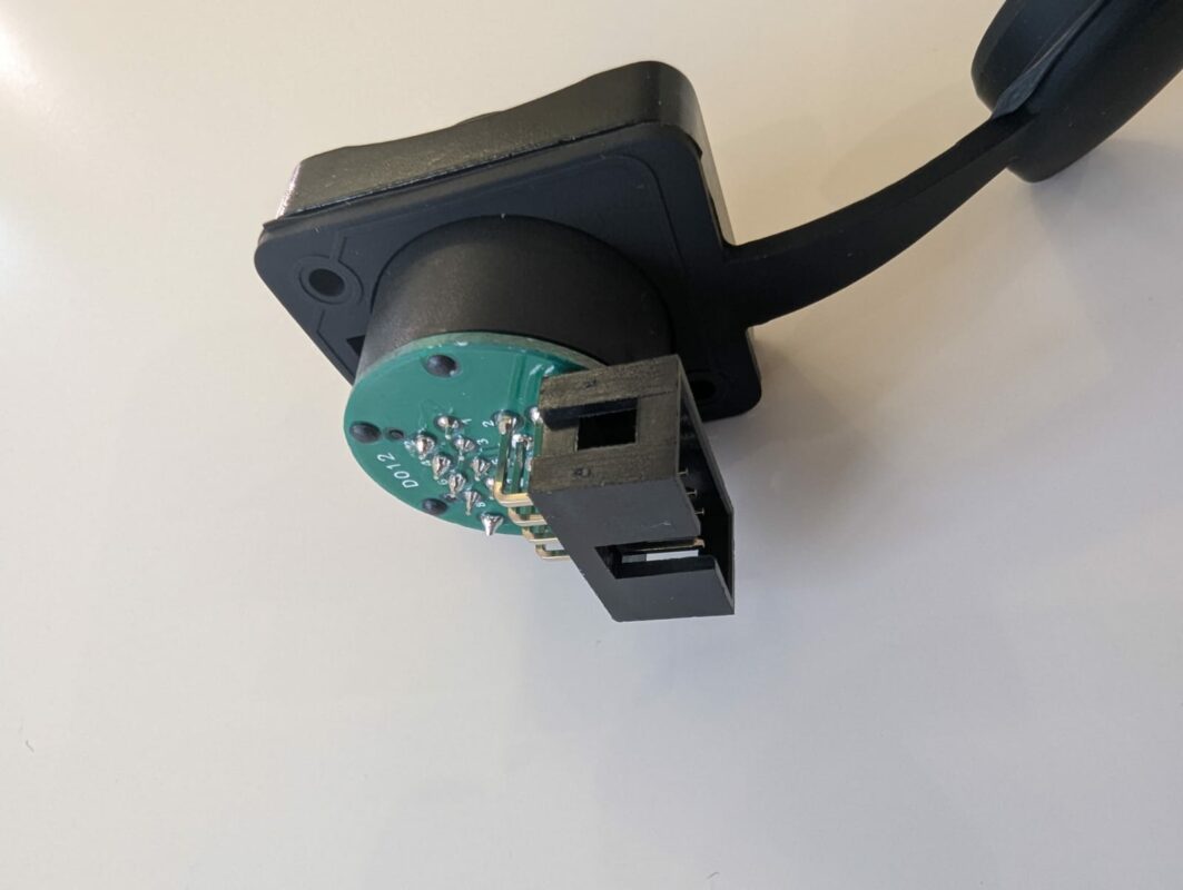 3D модель Ethernet RJ-45 to DCкорпусной разъём IP67