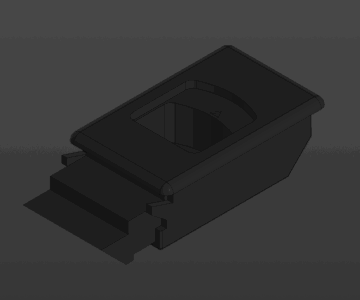 3D модель Защелка пружинная пластиковая