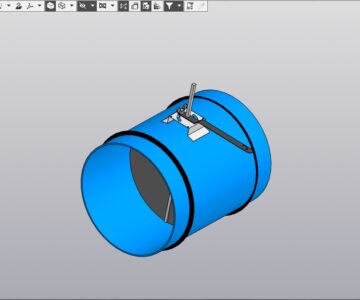 3D модель Регулирующие заслонки-ZRK 100, ZRK 125, ZRK 160, ZRK 200, ZRK 250, ZRK 315